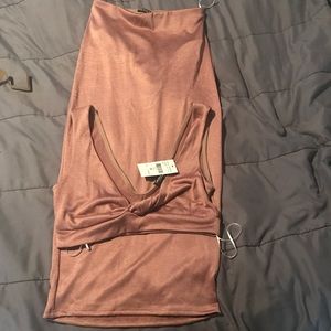 Ava metallic set -mocha fashion nova